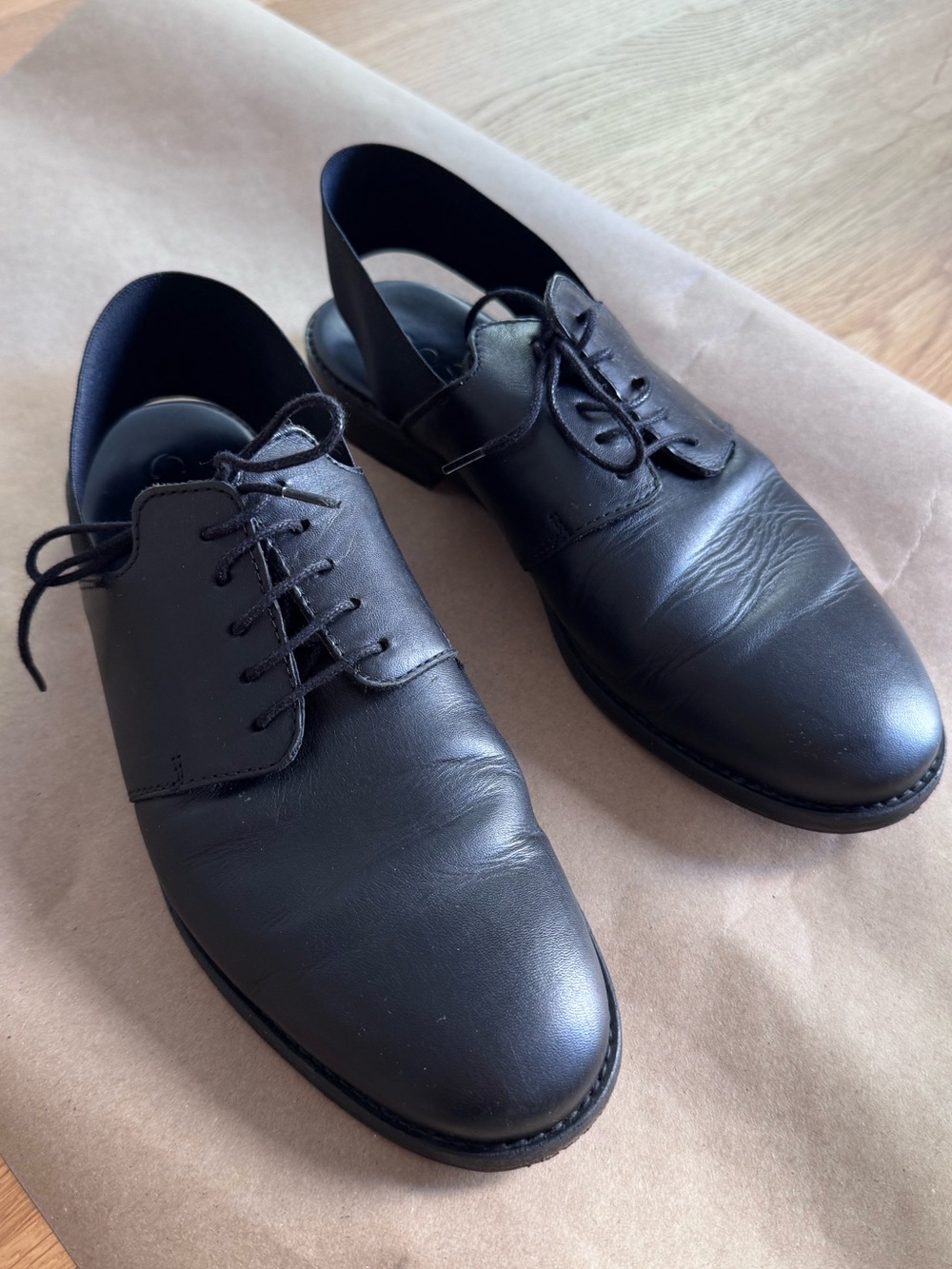 COS Black Leather Slingback Oxford Flats EU 39 (US 8.5)